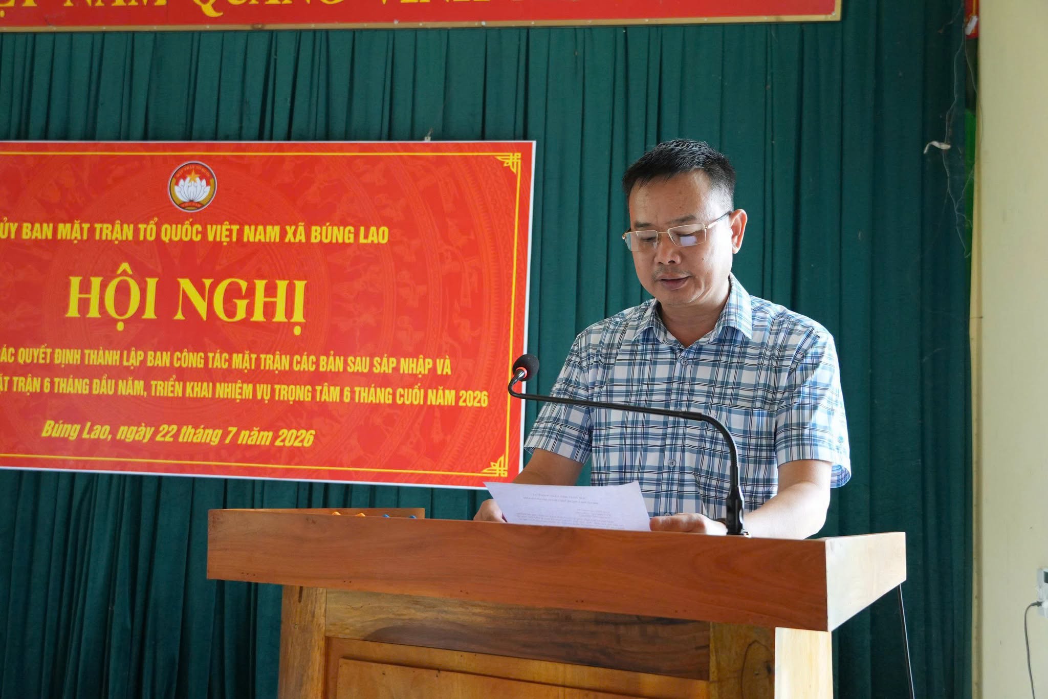 Ủy ban MTTQ việt nam xã Búng Lao công bố các Quyết định thành lập ban công tác mặt trận sau sắp xếp, sáp nhập